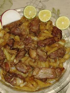 صورة لوصفة شرحات مع بطاطا