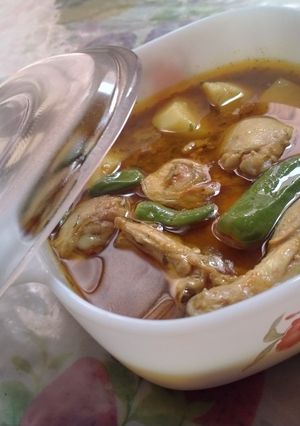 A picture of Aloo chicken.