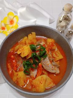 Foto resep Ikan kakap merah masak asam pedas