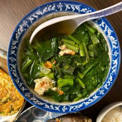 A picture of Sweet Mustard Green Soup w/ Shrimp | Canh Cải Ngọt Xanh.