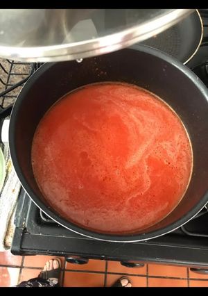Una foto de Sopa de tira de papa