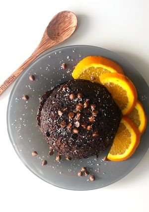 Une photo de Bowlcake avoine & chocolat 🍫🥣🌱