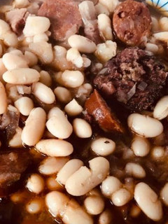 Una foto de Una fabada sencilla, con poca grasa