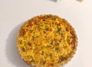 Une photo de Tarte au saumon fumé /poireau