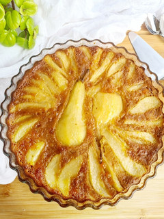 Foto principal de Tarta de pera y melocotón sin gluten