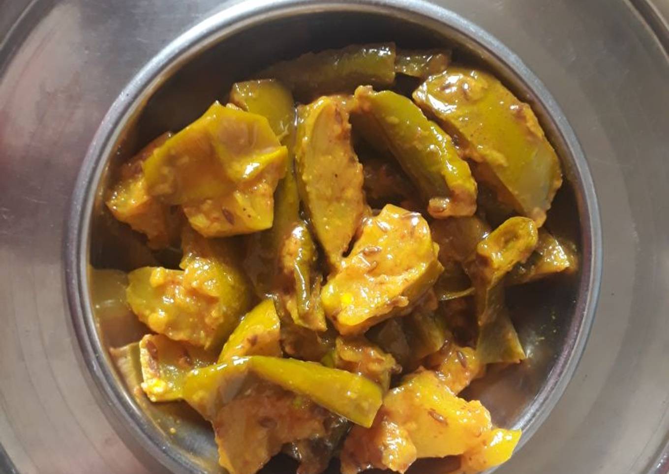 Fried Raw mango Sabji