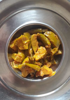 A picture of Fried Raw mango Sabji.
