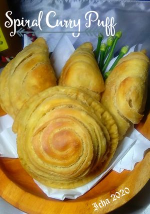 Foto resep Spiral Curry puff/karipap pusing