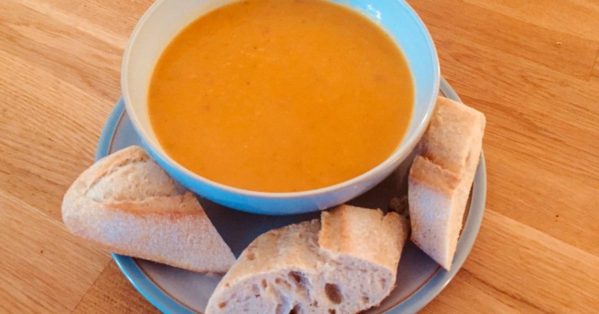 Sweet potato and red chilli soup 🍠🌶 Recipe by Ben the (reluctant