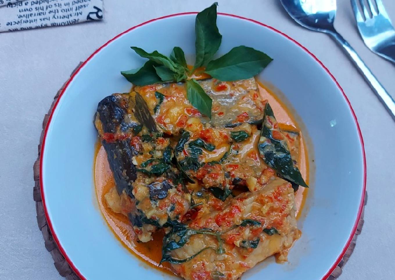 Pecel Santan Terong Tempe