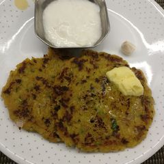 Flattened rice or poha thalipeeth A picture of Flattened rice or poha thalipeeth.