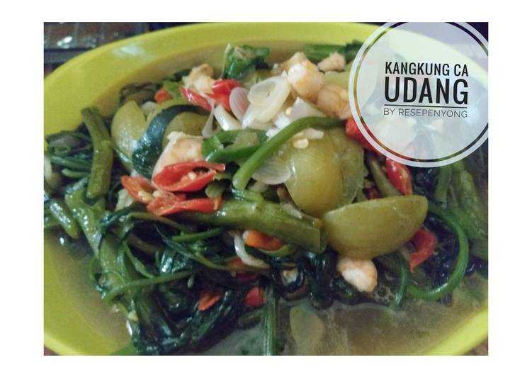 Resep Kangkung ca Udang yang Enak Banget