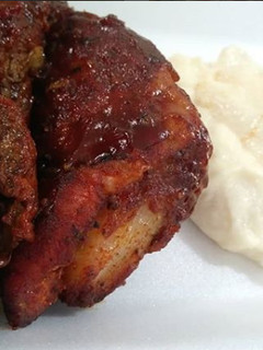Una foto de Keto bbq ribs, costillas bbq baja en carbohidratos, lowcarb