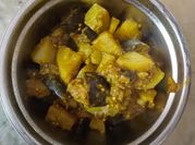 A picture of curd brinjal