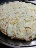 Fugazza doble queso, rellena de bondiola