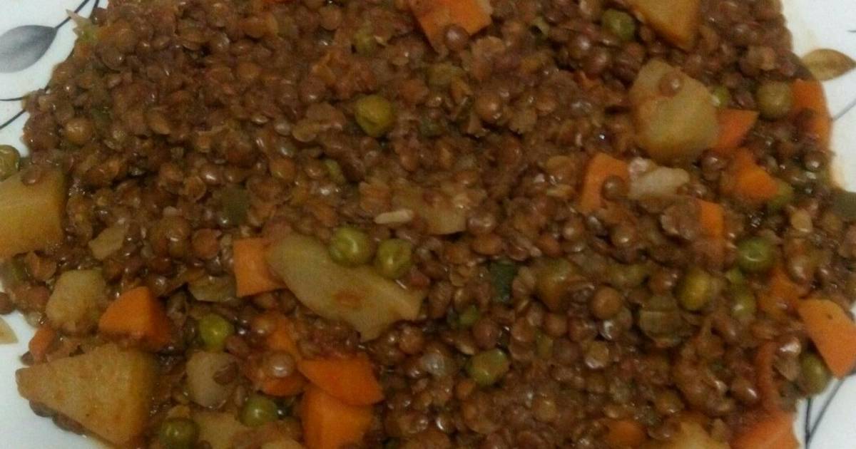 طريقة عمل عدس اخضر بالخضار على اصولها بطريقة سهلة وسريعة من YOUSRA - كوكباد