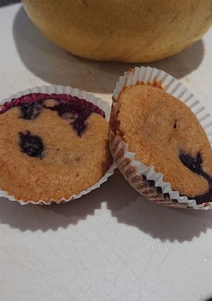 A picture of Healthy Blueberry Muffins.