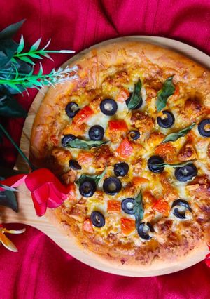 A picture of Fajita pizza. 🇲🇽🇲🇽🇲🇽 🍕🍕.