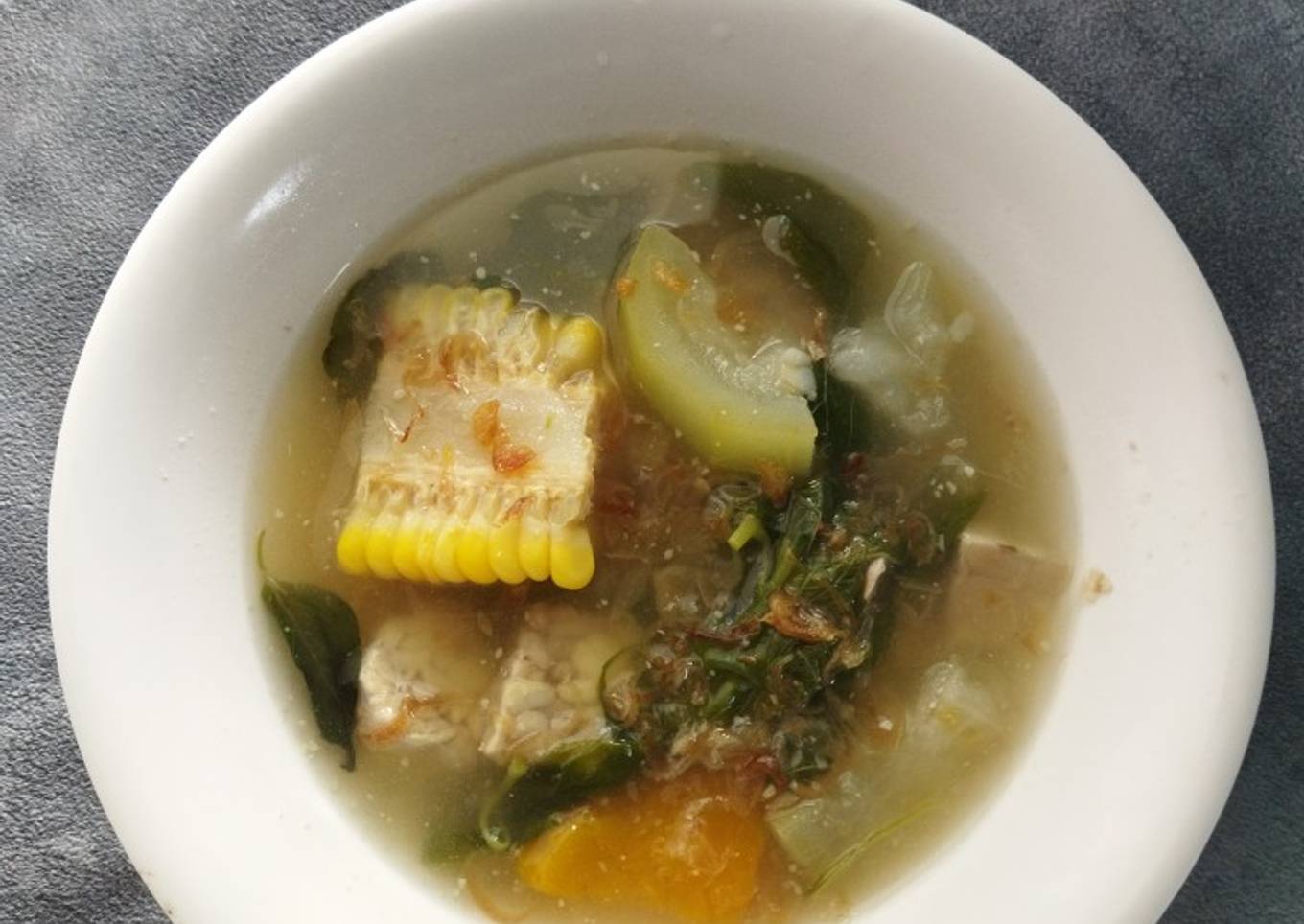 Labu Bayam Jagung Tempe Kuah Fibercreme