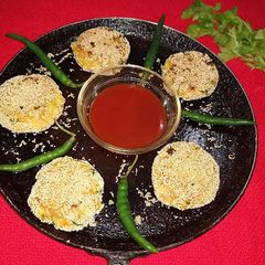 Sweet potato oats cutlet A picture of Sweet potato oats cutlet.