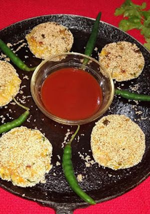 A picture of Sweet potato oats cutlet.