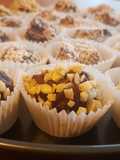 Chocolate Truffles with Almond Pieces