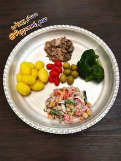 عکسی از دستور سالاد نخود ، تن ماهی ، سیبزمینی تنوری