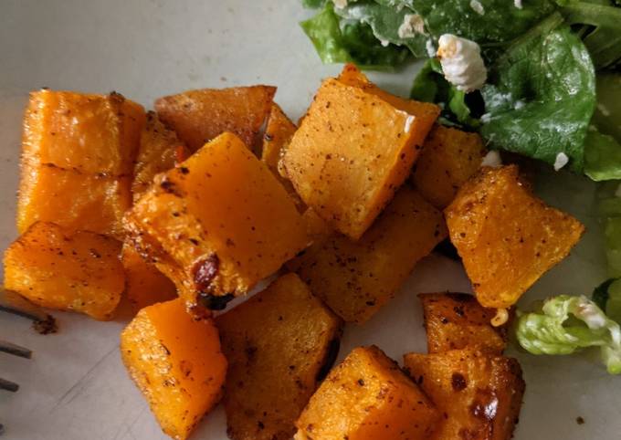 Guarnición de calabaza al horno (butternut squash)