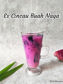 Foto resep 303. Es Cincau Buah Naga