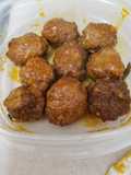 Albóndigas fritas en salsa