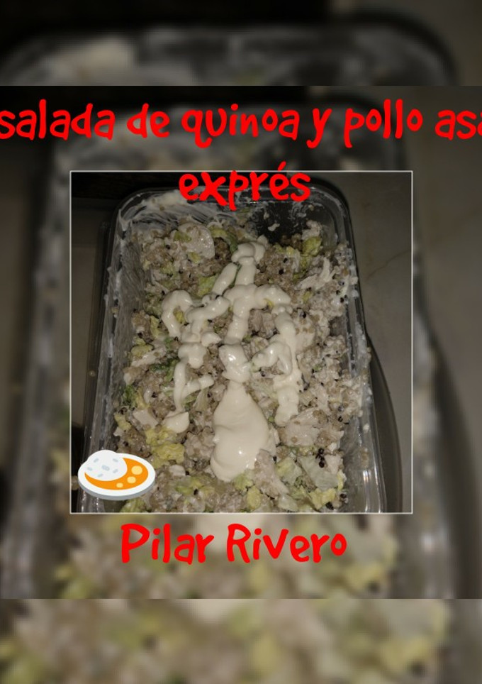 Una foto de Ensalada de Quinoa y pollo exprés