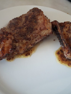 Una foto de Costillas de cerdo con miel y mostaza