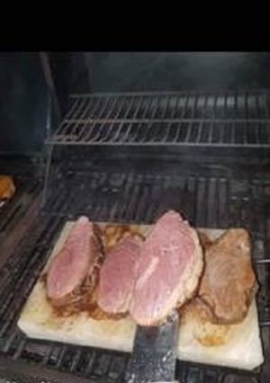Una foto de Picaña en tabla de sal SousVide