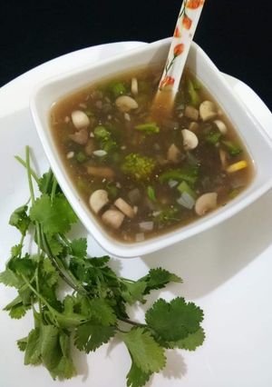 A picture of Manchow Soup.