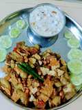 Makhana kheer with dhaniya Aloo moongfali chaat