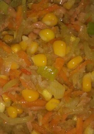 Foto resep Tumis labu siam mix wortel jagung sosis baso