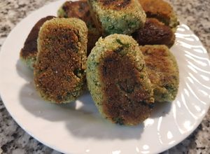 Una foto de Croquetas de mijo y espinaca