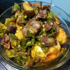 A picture of Terong,Telur,Ampela Balado Hijau.