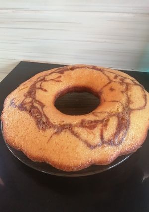 Una foto de Torta marmolada con mandarinas