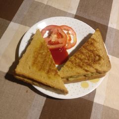 A picture of Homemade masala sandwich.