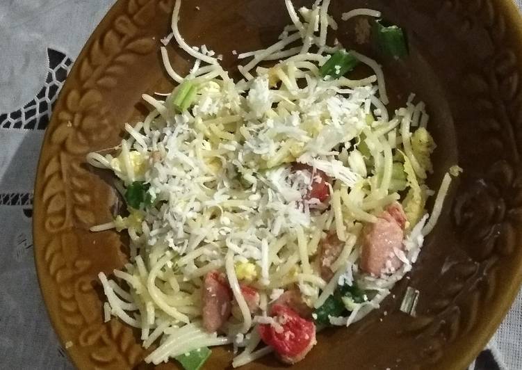 Resep Spagheti Goreng Mentega, Bisa Manjain Lidah