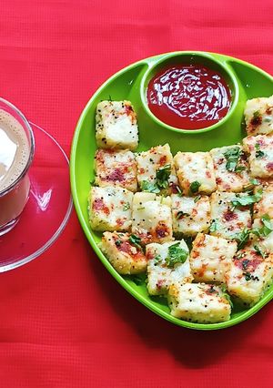 A picture of Sooji dhokla.
