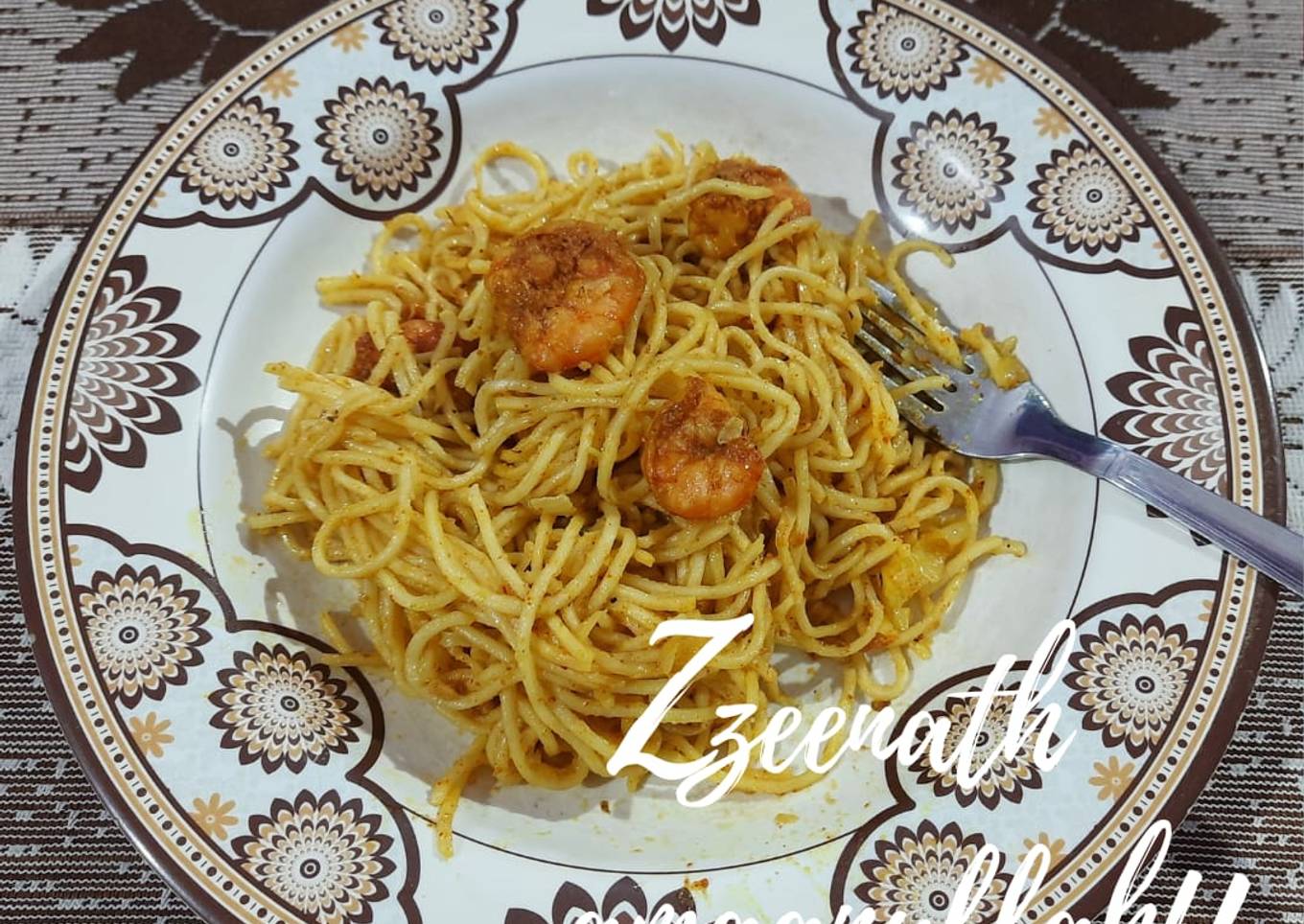 Garlicky Prawn Noodles