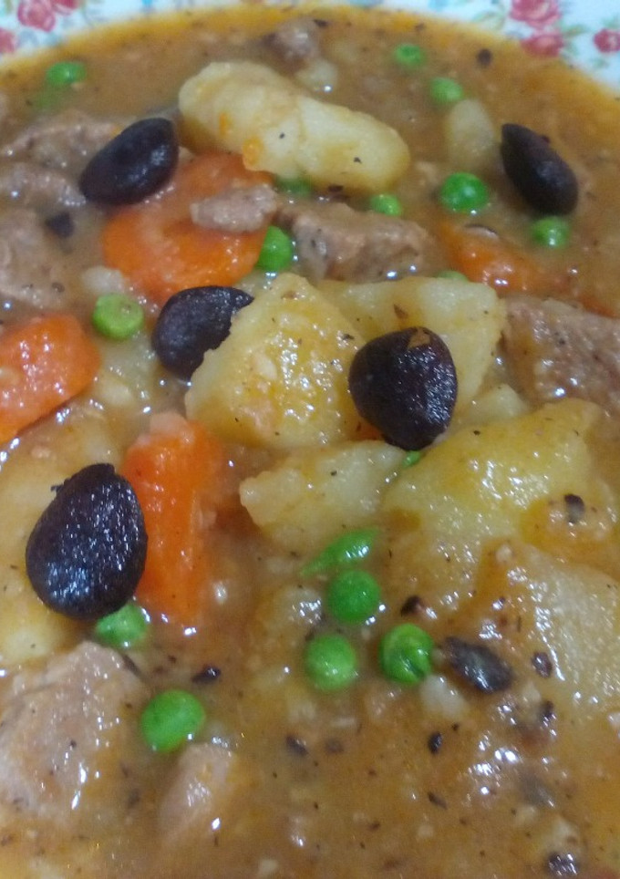 Una foto de Cazuela de patatas con almendras