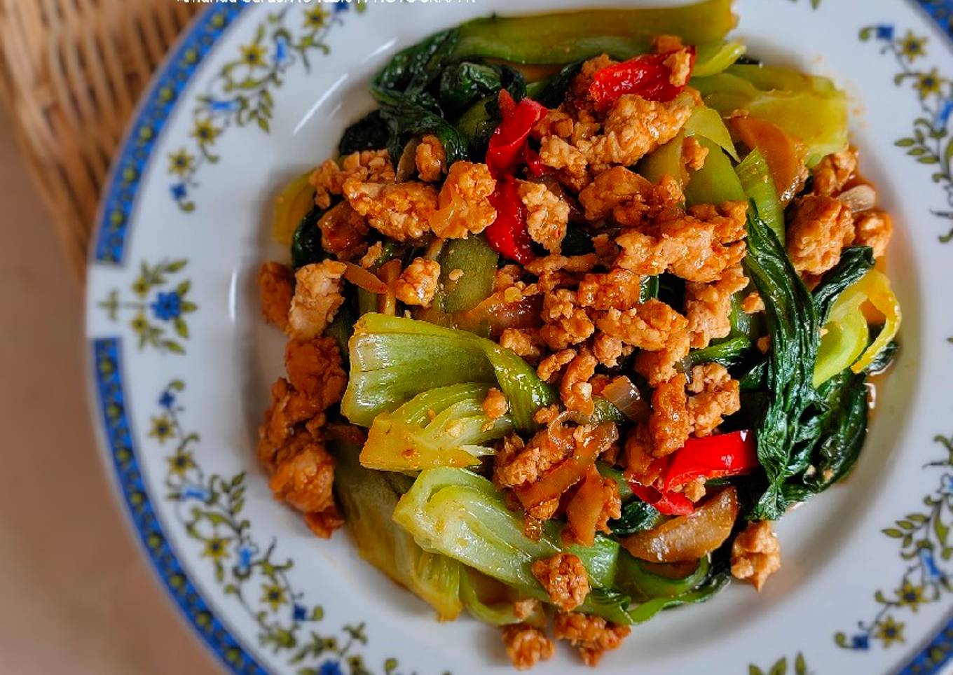 Pakchoi & Ground Chicken Stir Fry