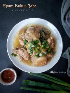 Foto resep Ayam Kukus Jahe with Chili Oil