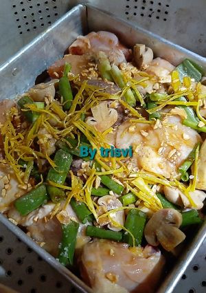 Foto resep Ayam Jamur Kukus
