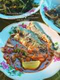 Ikan Lolong Bakar Tawar dengan Sambal Budu & Ulam (Set Sambal & Ulam)