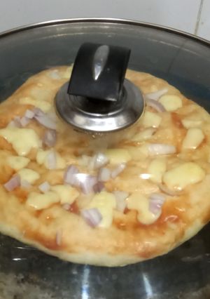 A picture of Pizza without oven 🧀 🧀.