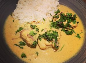Une photo de Queue de lotte au curry